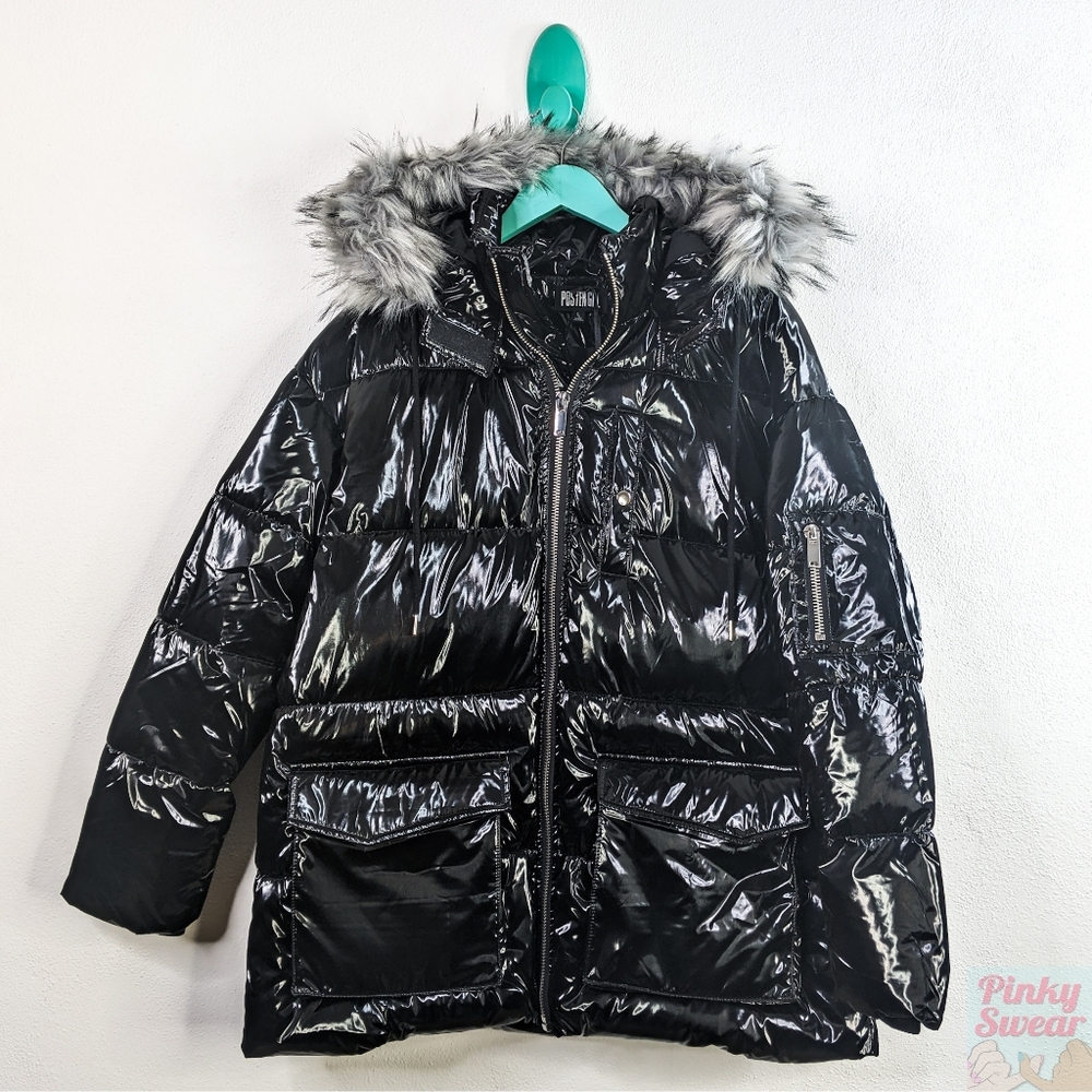 Dolls Kill NWT Poster Girl Puffer Jacket Faux Fur Large